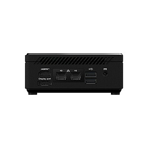 Персональный компьютер Мини-ПК MSI Cubi ADL-002EU N100 Intel Celeron N 4 ГБ DDR4-SDRAM 128 ГБ твердотельный накопитель Windows 11 Pro Рабочая станция черный