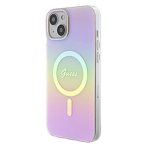 Guess GUHMP15SHITSP iPhone 15 6.1" różowy|pink hardcase IML Iridescent MagSafe