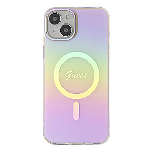 Guess GUHMP15SHITSP iPhone 15 6.1" różowy|pink hardcase IML Iridescent MagSafe