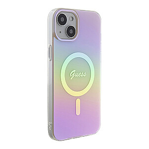 Guess GUHMP15SHITSP iPhone 15 6.1" różowy|pink hardcase IML Iridescent MagSafe