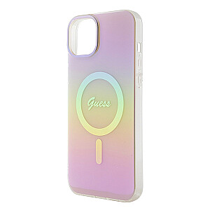 Guess GUHMP15SHITSP iPhone 15 6.1" różowy|pink hardcase IML Iridescent MagSafe