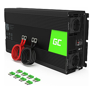 Strāvas pārveidotājs Green Cell Power Inverter Converter 24V to 230V 1500W/3000W Pure sine