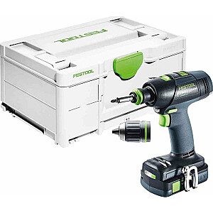 Festool T 18+3 Basic gręžtuvas/atsuktuvas 18 V 1 baterija 4 Ah