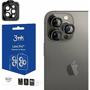 3MK 3MK Lens Protection Pro iPhone 15 Pro 6.1" grafitas/grafitas Fotoaparato objektyvo apsauga su tvirtinimo rėmeliu 1 vnt.