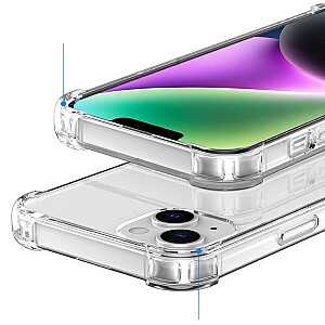 Antišokinis silikoninis dėklas Fusion 1,5 mm, skirtas Apple iPhone 15 Plus skaidrus