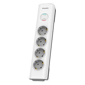 Philips Surge protector SPN7040WA/58, 4 Outlets, 2 m power cord, 600 joules of surge protection