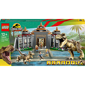 LEGO Jurassic World lankytojų centras: Tyrannosaurus Rex ir Raptor Attack (76961)