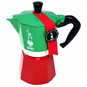 Rankinis kavos virimo aparatas Bialetti 0005323 Moka kavos virimo aparatas 0,24 l žalia, raudona, balta
