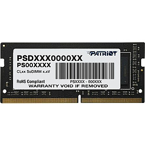 „Patriot Signature“ nešiojamojo kompiuterio atmintis, SODIMM, DDR4, 16 GB, 2400 MHz, CL17 (PSD416G240081S)