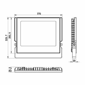 Forever Light Прожектор LED ASPIRE /  100W / 4500K /  11000lm / 230V