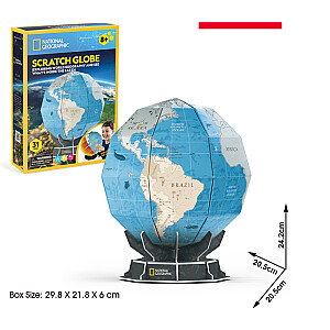 CUBICFUN 3D dėlionė „Scratch Globe"