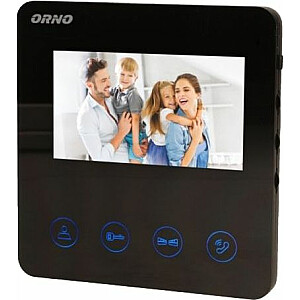 Belaidis monitorius Orno Video, spalvotas, LCD 4,3", skirtas DUX serijos komplektui, vartų atidarymas