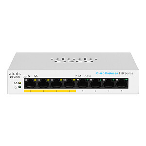 Cisco CBS110-8PP-D Nevaldomas Gigabit Ethernet Layer 2 (10/100/1000), Power over Ethernet (PoE), pilka