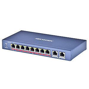 Tinklo jungiklis Hikvision Digital Technology DS-3E0310HP-E Nevaldomas Fast Ethernet (10/100) Maitinimas per Ethernet (PoE) Mėlynas