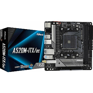 ASROCK A520M-ITX / AC AM4 2xDDR4 mITX МБ