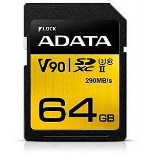 „ADATA Premier One SDXC 64GB Class 10 UHS-II / U3 Card“ (ASDX64GUII3CL10-C)