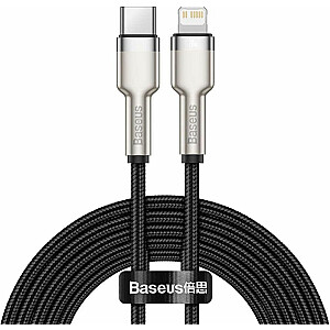 Baseus USB-C į USB Lightning kabelis, 1 m, juodas (CATLJK-A01)