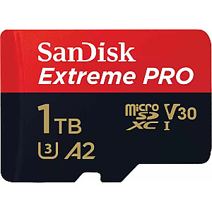 „SanDisk Extreme PRO MicroSDXC“ kortelė 1 TB 10 klasės UHS-I/U3 A2 V30 (SDSQXCD-1T00-GN6MA)