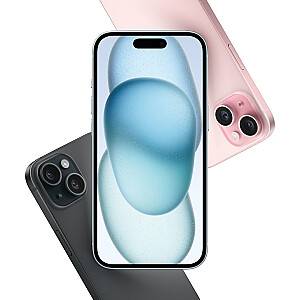 Apple iPhone 15, 15,5 cm (6,1 colio), dviguba SIM, iOS 17, 5G, USB Type-C, 256 GB, mėlyna