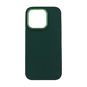 Силиконовый задний чехол Fusion Frame для Apple iPhone 15 Plus зеленый