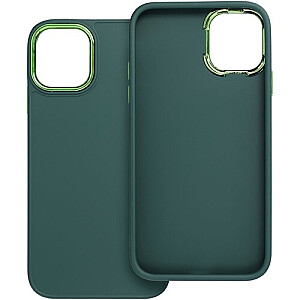 Fusion Frame silikoninis galinis dėklas, skirtas Apple iPhone 15 Plus Green