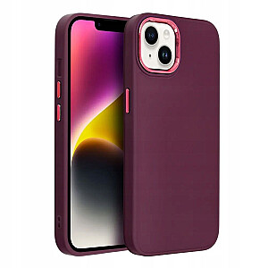 Fusion Frame silikoninis galinis dėklas, skirtas Apple iPhone 15 Plus Purple