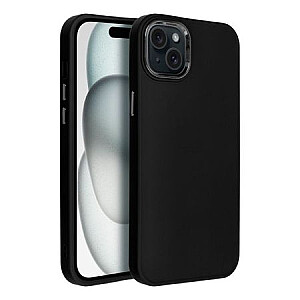 Fusion Frame silikoninis galinis dėklas, skirtas Apple iPhone 15 Plus Black