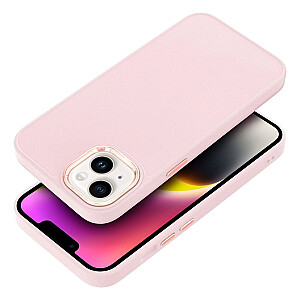 Fusion Frame silikoninis galinis dėklas, skirtas Apple iPhone 15 Pro Pink