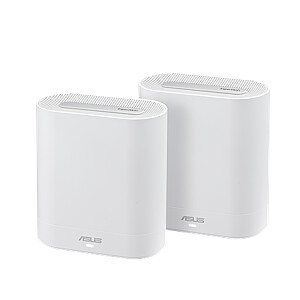 Asus Wifi 6 802.11ax Tri-band Business Mesh System  EBM68 (2-Pack) 802.11ax, 4804 Mbit/s, 10/100/1000 Mbit/s, Ethernet LAN (RJ-45) ports 3, MU-MiMO No, No mobile broadband, Antenna type Internal, White