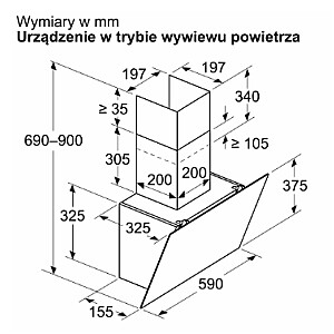 Вытяжка Bosch Serie 6 DWK65DK20 Настенная Белая 430 м3/ч A