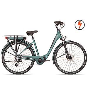 Elektrinis dviratis Rock Machine 28 Cityride e100SD (I) žalias matinis (L)
