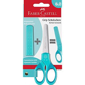 Vaikiškos žirklės Faber-Castell Grip, turkis