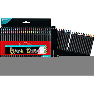 Spalvoti pieštukai Faber-Castell Black Edition, 50 spalvų