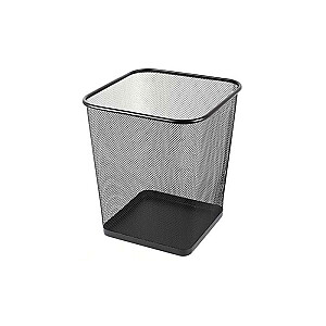 Šiukšliadėžė Forpus, metalinė, kvadratinė, perforuota, juoda