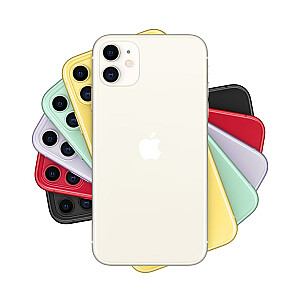 Apple iPhone 11 15,5 cm (6,1 colio) su dviem SIM kortelėmis iOS 14 4G 128 GB balta