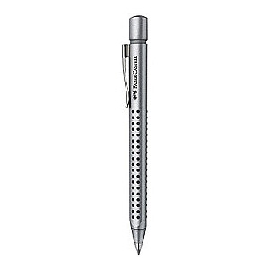 Automatinis rašiklis Faber-Castell Grip 2011, 0,7 mm, sidabrinis korpusas