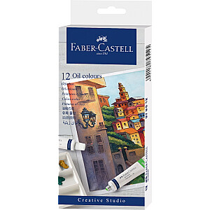 Краски масляные Faber-Castell, 12 цветов, 9мл