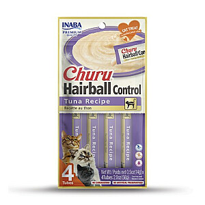 Kačių skanėstas INABA Churu Hairball Tunas - 4x14 g