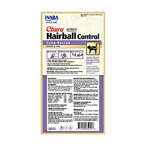 Kačių skanėstas INABA Churu Hairball Tunas - 4x14 g