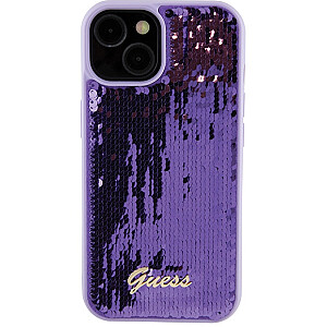 Guess HC Sequin Script Metal Case Aizsargapvalks Priekš Apple iPhone 15