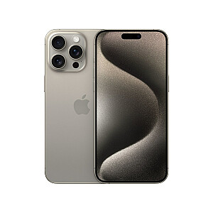 Apple iPhone 15 Pro Max, 17 cm (6,7 colio), dvi SIM kortelės, iOS 17, 5G, USB Type-C, 256 GB, titano