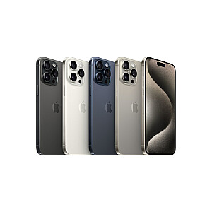 Apple iPhone 15 Pro Max, 17 см (6,7 дюйма), две SIM-карты, iOS 17, 5G, USB Type-C, 256 ГБ, титановый, черный