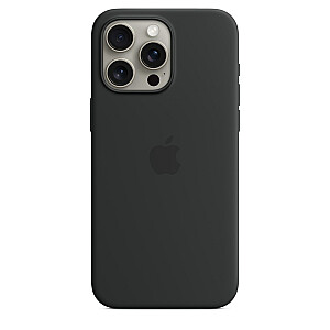 "Silikoninis dėklas su MagSafe iPhone 15 Pro Max (MT1M3ZM/A)" juodas
