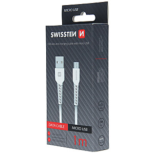 Swissten Basic Fast Charge 3A Micro USB Кабель Для Зарядки и Переноса Данных 1m Белый