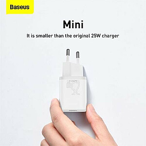 Baseus CCSP020102 Super Si 1C Ceļojuma Lādētājs 25W