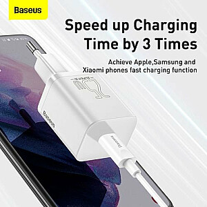 Baseus CCSP020102 Super Si 1C Ceļojuma Lādētājs 25W