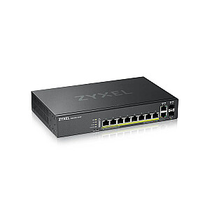 Zyxel GS2220-10HP-EU0101F tinklo jungiklis valdomas L2 Gigabit Ethernet (10/100/1000) Maitinimas per Ethernet (PoE) Juodas