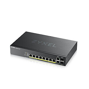 Zyxel GS2220-10HP-EU0101F tinklo jungiklis valdomas L2 Gigabit Ethernet (10/100/1000) Maitinimas per Ethernet (PoE) Juodas