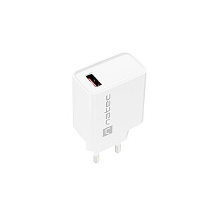 NATEC USB ЗАРЯДНОЕ УСТРОЙСТВО RIBERA USB-A 18ВТ БЕЛОЕ