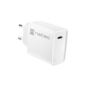 NATEC USB ĮKROVIKLIS RIBERA USB-C 20W PD WHITE